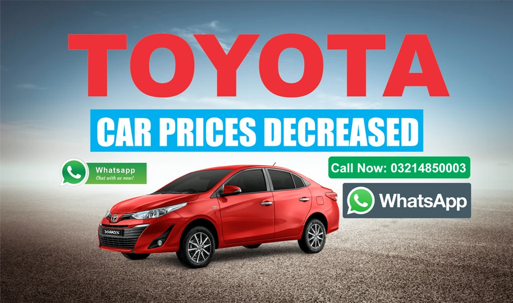 Toyota Car Prices Reduced in Pakistan